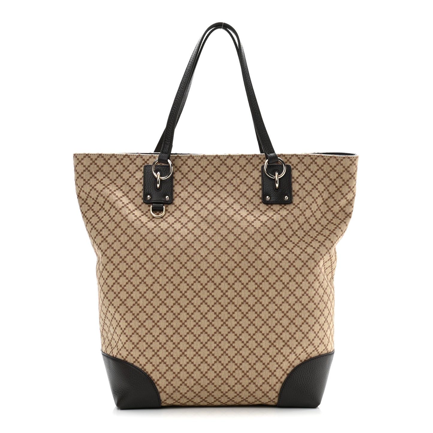 Diamante Medium Vertical Tote Dark Brown