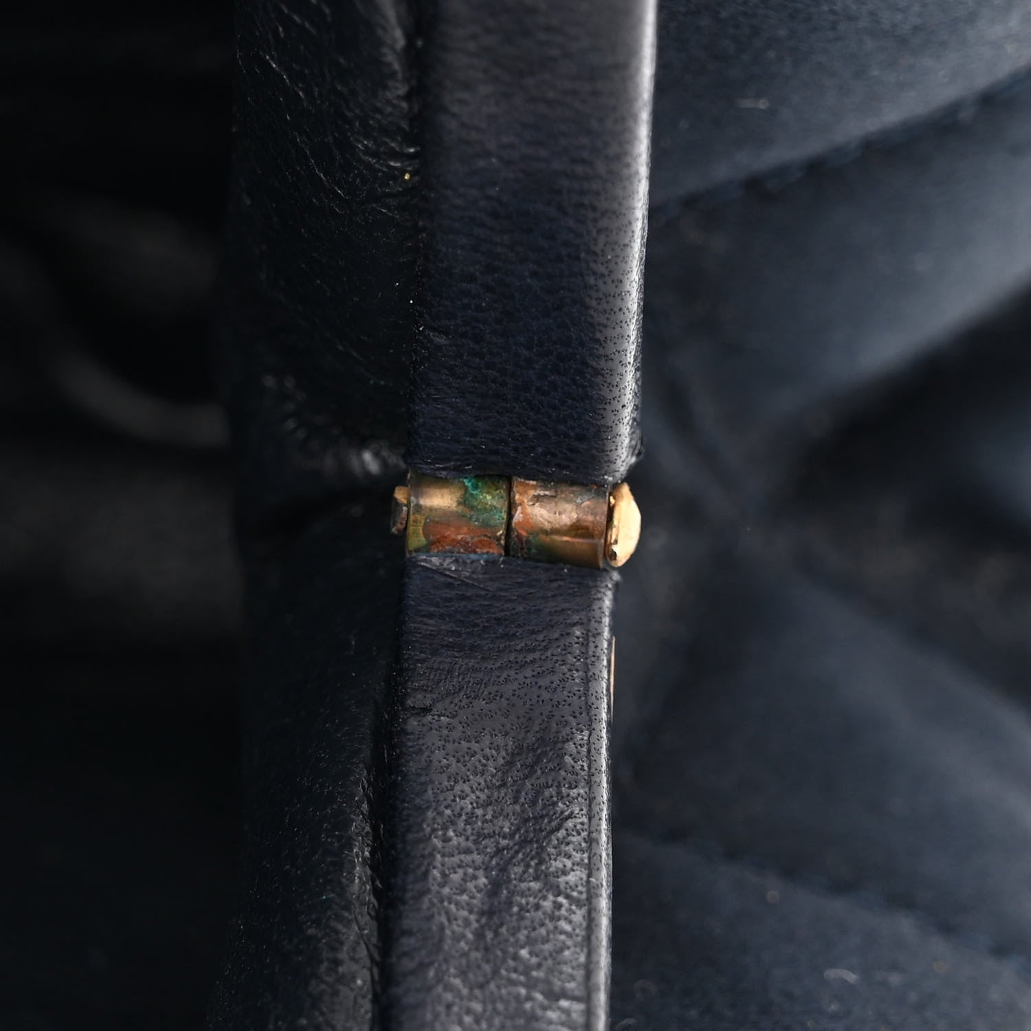 Chanel Satin Quilted CC Kisslock Clutch Blue 14 of 14