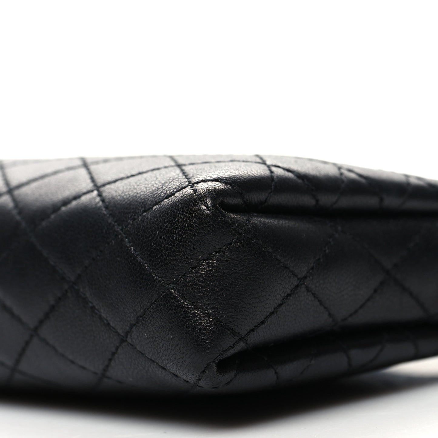 Lambskin Quilted Gaby Zipped Pouch Black