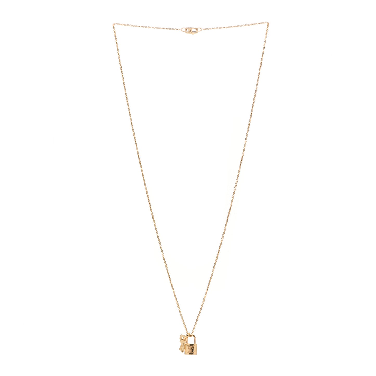 18K Yellow Gold Lockit Key Pendant Necklace