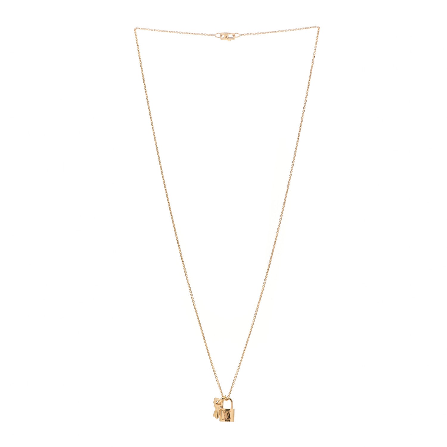 Louis Vuitton 18K Yellow Gold Lockit Key Pendant Necklace 3 of 5