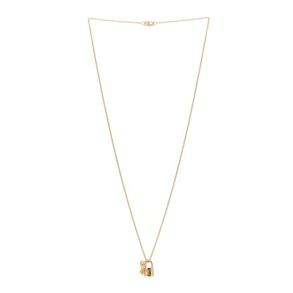 Louis Vuitton 18K Yellow Gold Lockit Key Pendant Necklace 3 of 5
