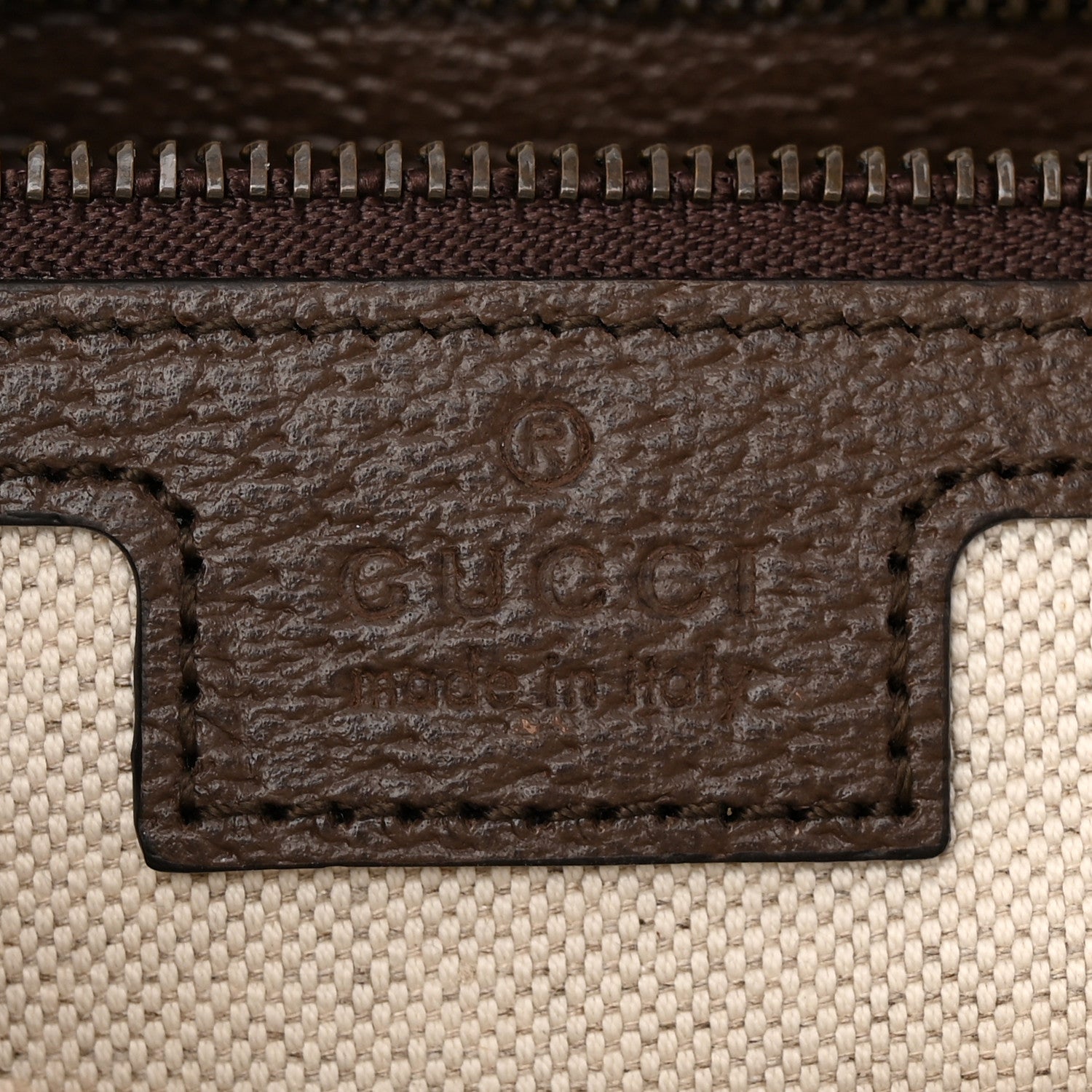 Gucci GG Supreme Monogram Textured Dollar Calfskin Web Ophidia Wristlet Shoulder Bag Beige Ebony New Acero 6 of 11