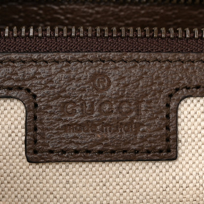 Gucci GG Supreme Monogram Textured Dollar Calfskin Web Ophidia Wristlet Shoulder Bag Beige Ebony New Acero 6 of 11