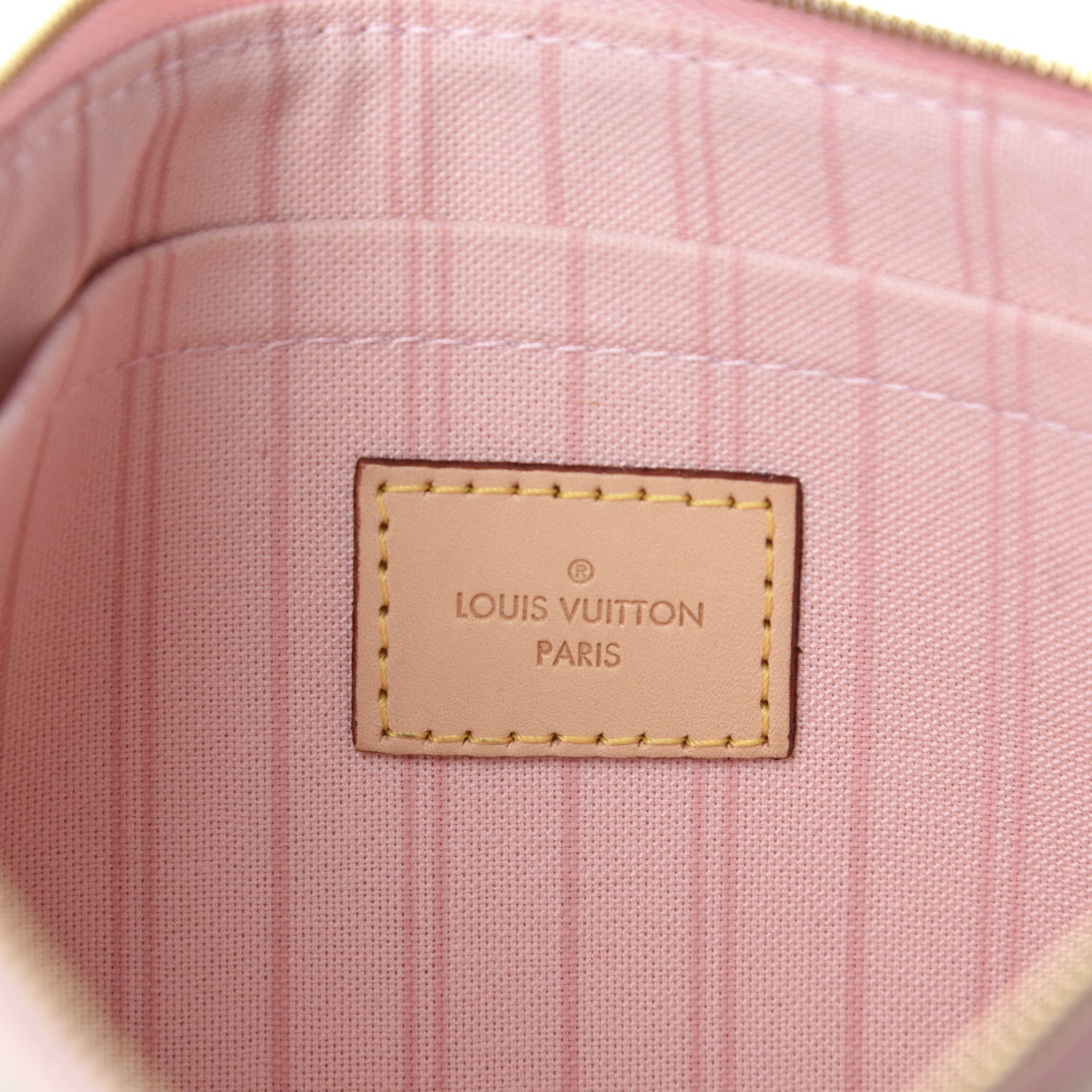 Louis Vuitton Damier Azur Neverfull MM GM Pochette Rose Ballerine 6 of 8