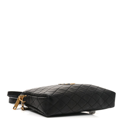 Saint Laurent Lambskin Quilted Gaby Zipped Pouch Black 4 of 10