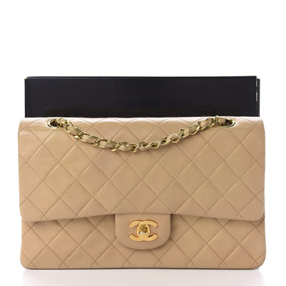 Chanel Lambskin Quilted Medium Double Flap Beige 15 of 15