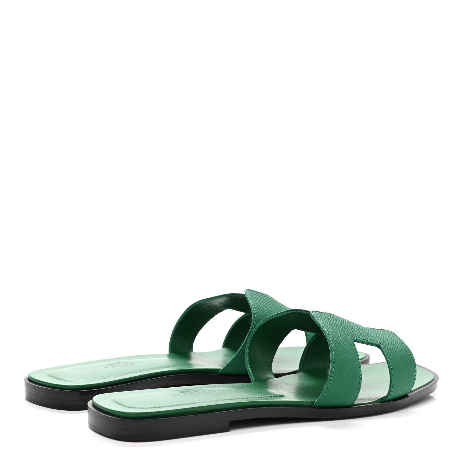 Hermes Epsom Oran Sandals 39 Vert Emeraude 4 of 9
