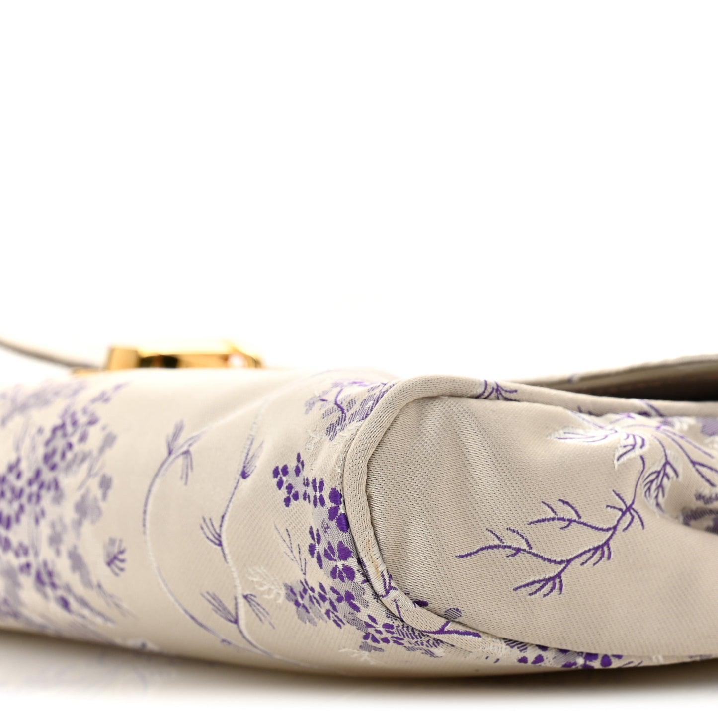 Tessuto Nylon Jacquard Floral Print Shoulder Bag Glicine