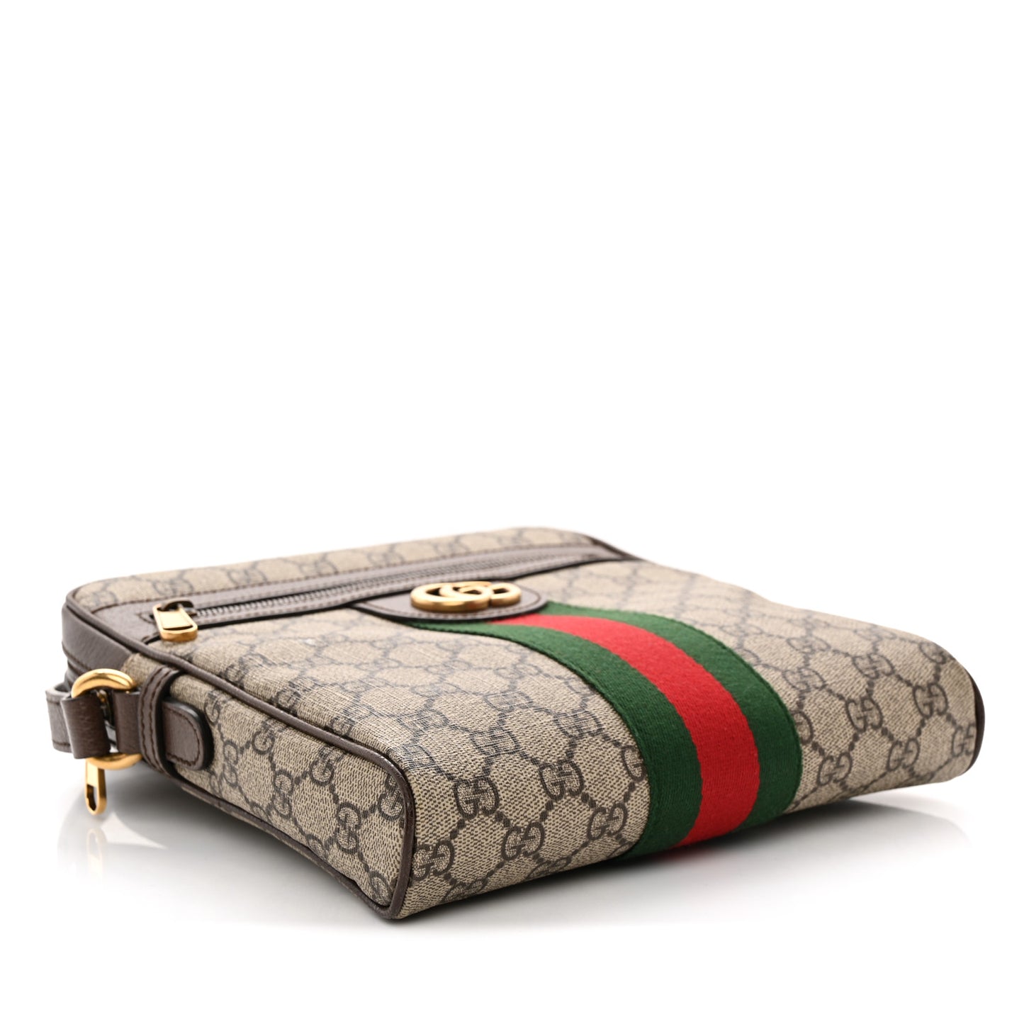GG Supreme Monogram Web Small Ophidia Messenger Bag Brown