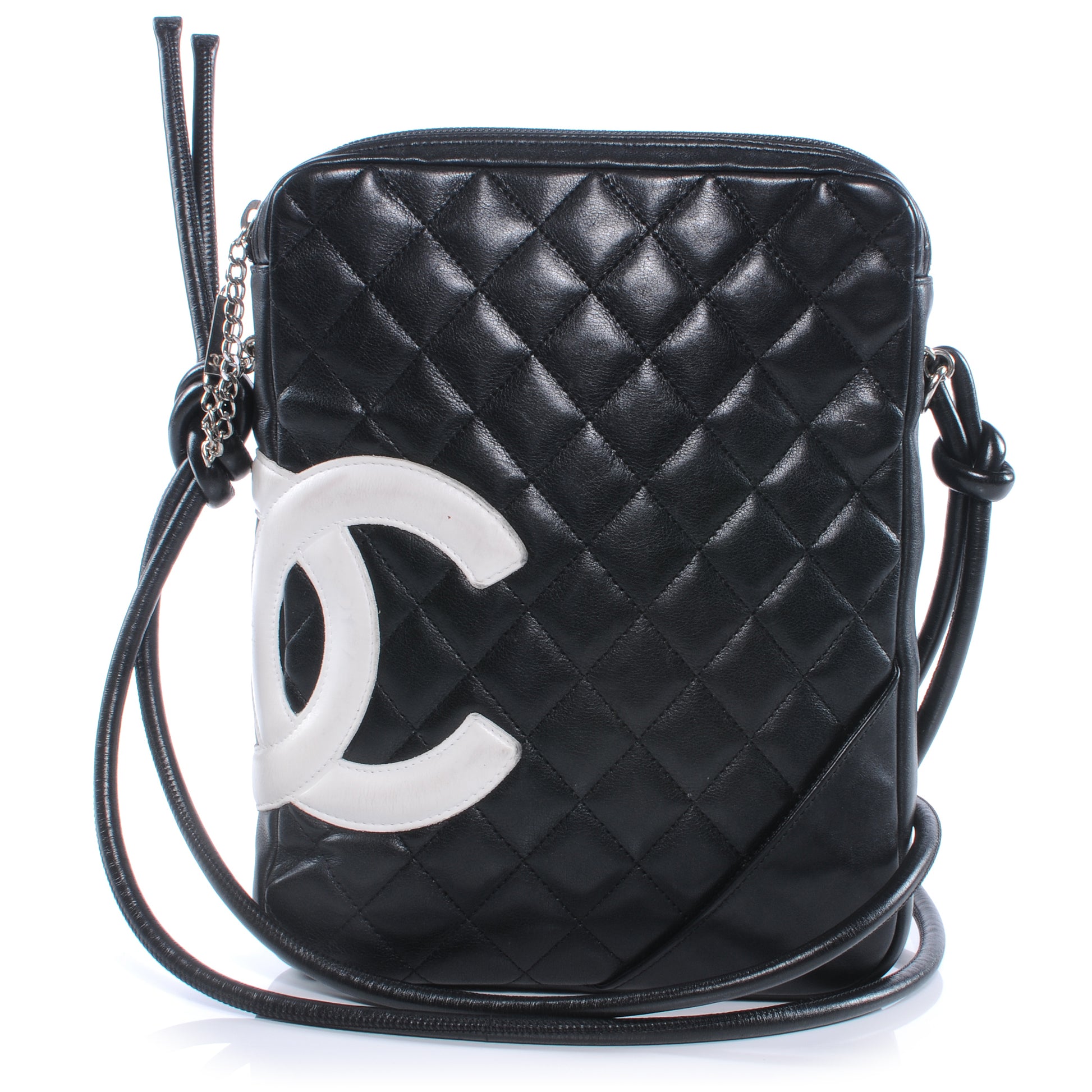 Chanel Calfskin Cambon Medium Messenger Black White 1 of 9