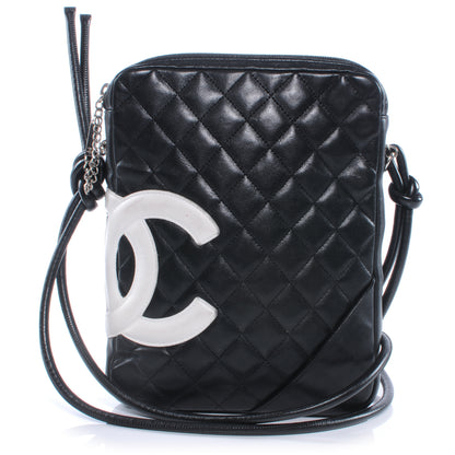 Chanel Calfskin Cambon Medium Messenger Black White 1 of 9