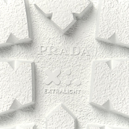 Prada Terry Cloth Metal Triangle Logo Double Strap Slingback Lug Sole 20mm Sandals 36 Celeste 7 of 9