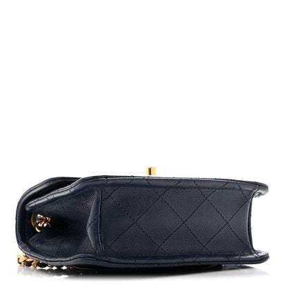 Chanel Caviar Quilted Mini Sweet Classic Flap Navy Blue 3 of 11