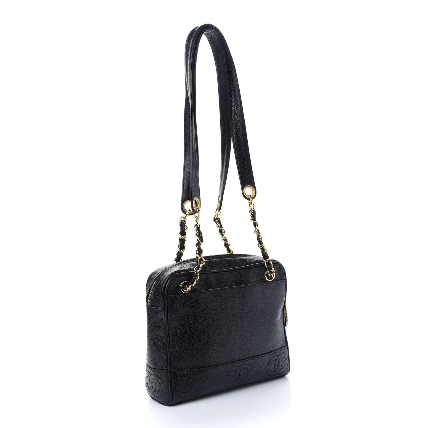Caviar CC Shoulder Bag Black