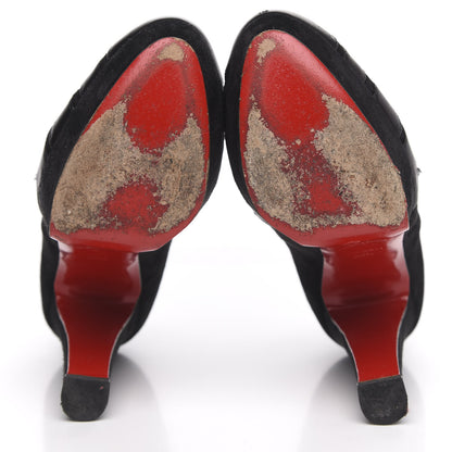 Christian Louboutin Shiny Calfskin Veau Velours Viva Bella 140 Platform Pumps 36.5 Black 5 of 14