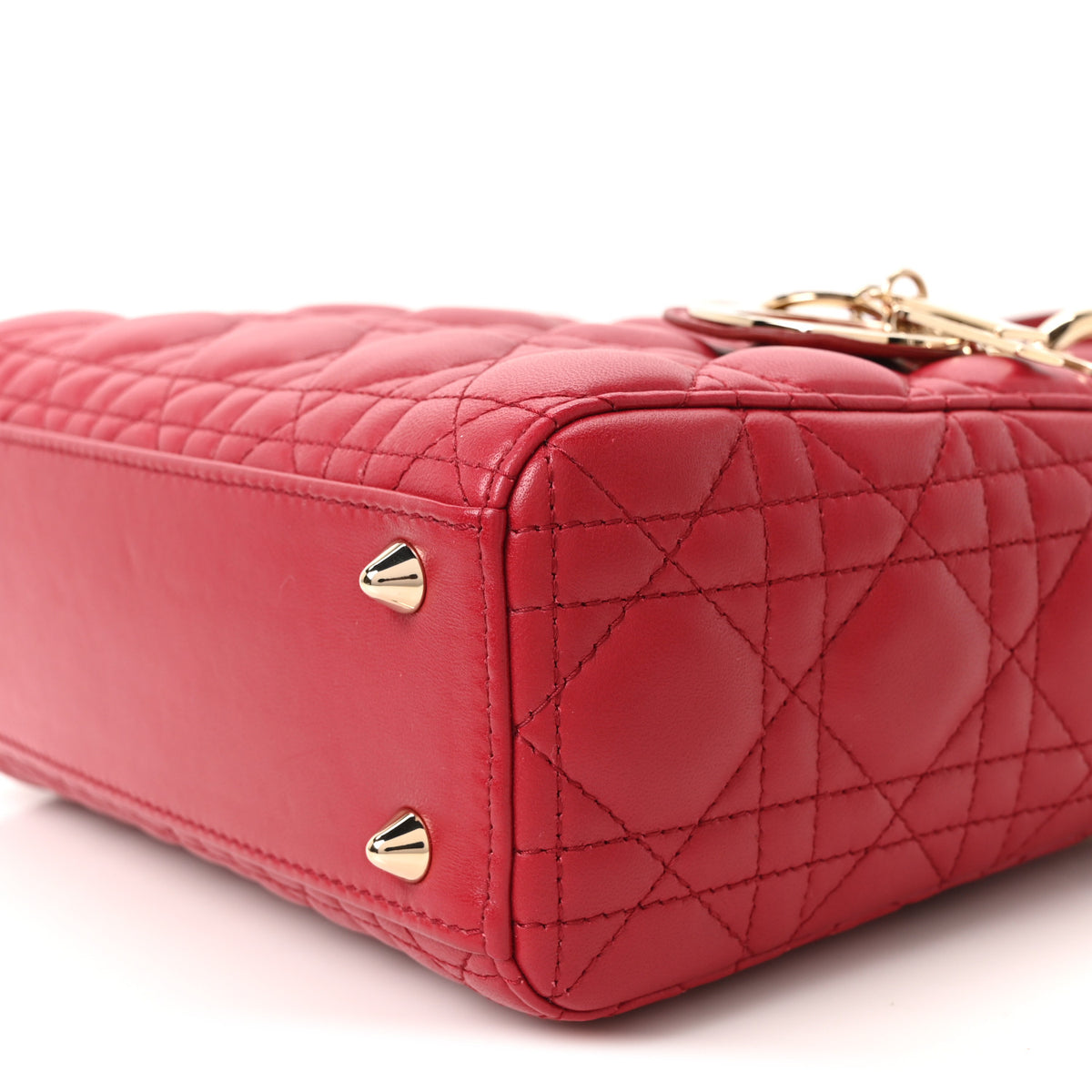 Lambskin Cannage Small My ABCDior Lady Dior Red