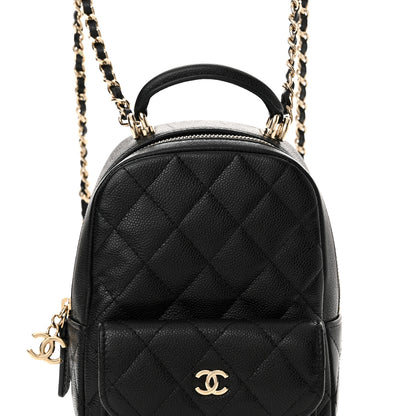 Chanel Caviar Quilted CC Mini Classic Backpack Black 8 of 10