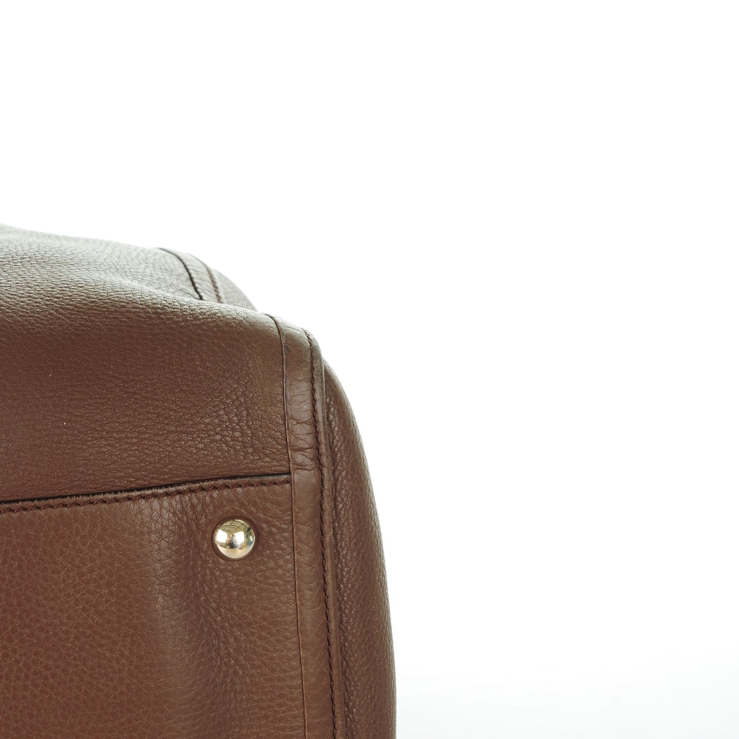 Pebbled Calfskin Medium Soho Shoulder Bag Brown