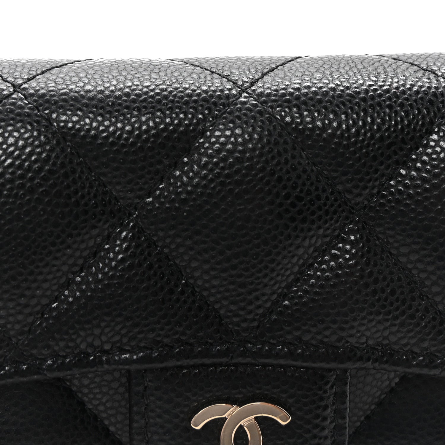 Chanel Caviar Quilted Flap Card Holder On Chain Black 9 of 12