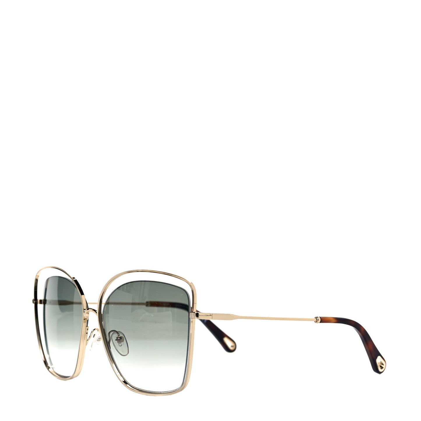 Poppy Cutout Square Sunglasses CE133S Havana Brown