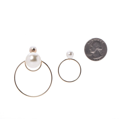 Christian Dior Pearl Mise En Dior Tribal Hoop Earrings 2 of 4