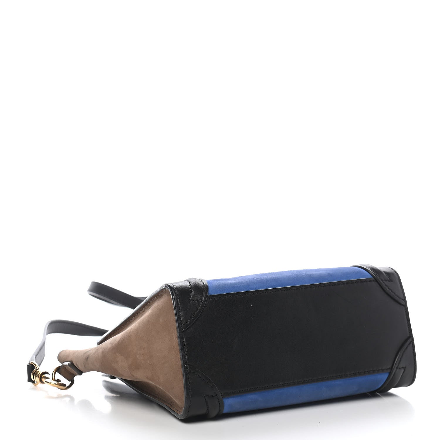 Celine Nubuck Smooth Calfskin Nano Tri-Color Luggage Royal Blue 4 of 9