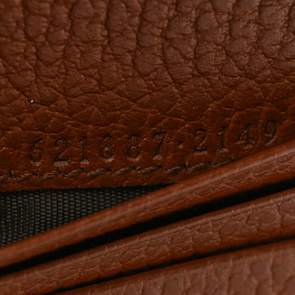 Gucci New Denim GG Monogram Dollar Calfskin Horsebit 1955 Card Case Wallet Blue Tea Cuir Epilog 7 of 7