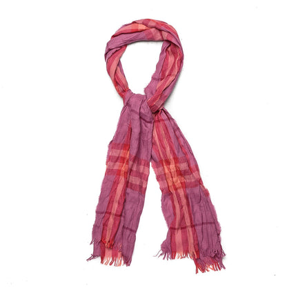 Burberry Modal Cashmere Silk Brit Sheer Mega Check Scarf Pink 1 of 4