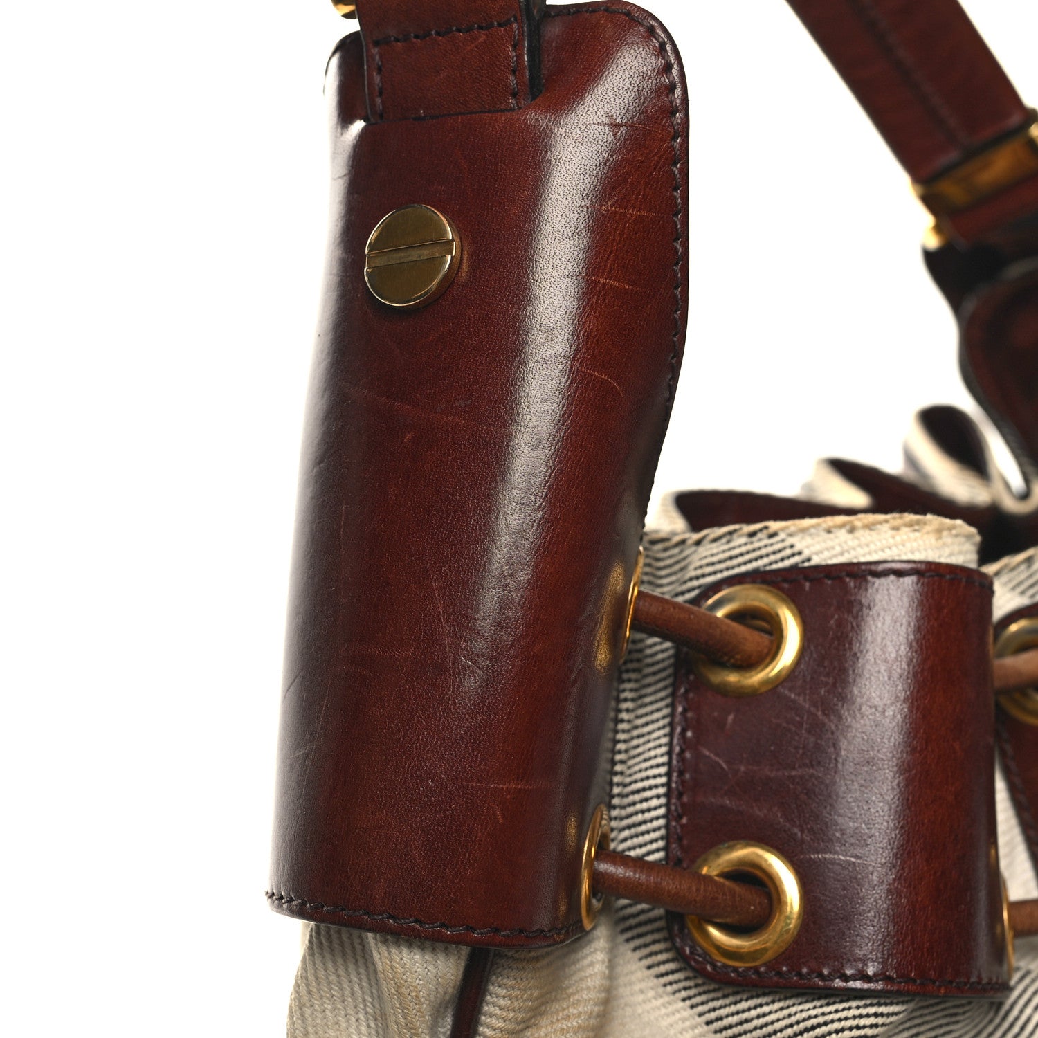 Burberry Canvas Mega Nova Check Warrior Shoulder Bag Brown 16 of 16