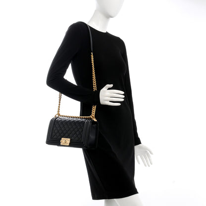 Chanel Caviar Quilted Medium Boy Flap Black 2 of 7