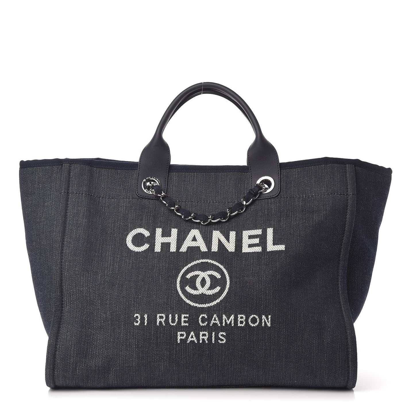 Denim Large Deauville Tote Dark Blue