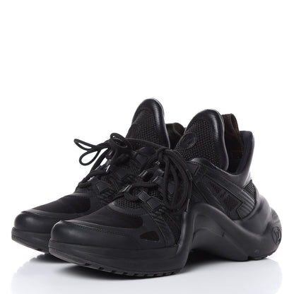 Louis Vuitton Calfskin Technical Nylon LV Archlight Sneakers 40 Black 3 of 10