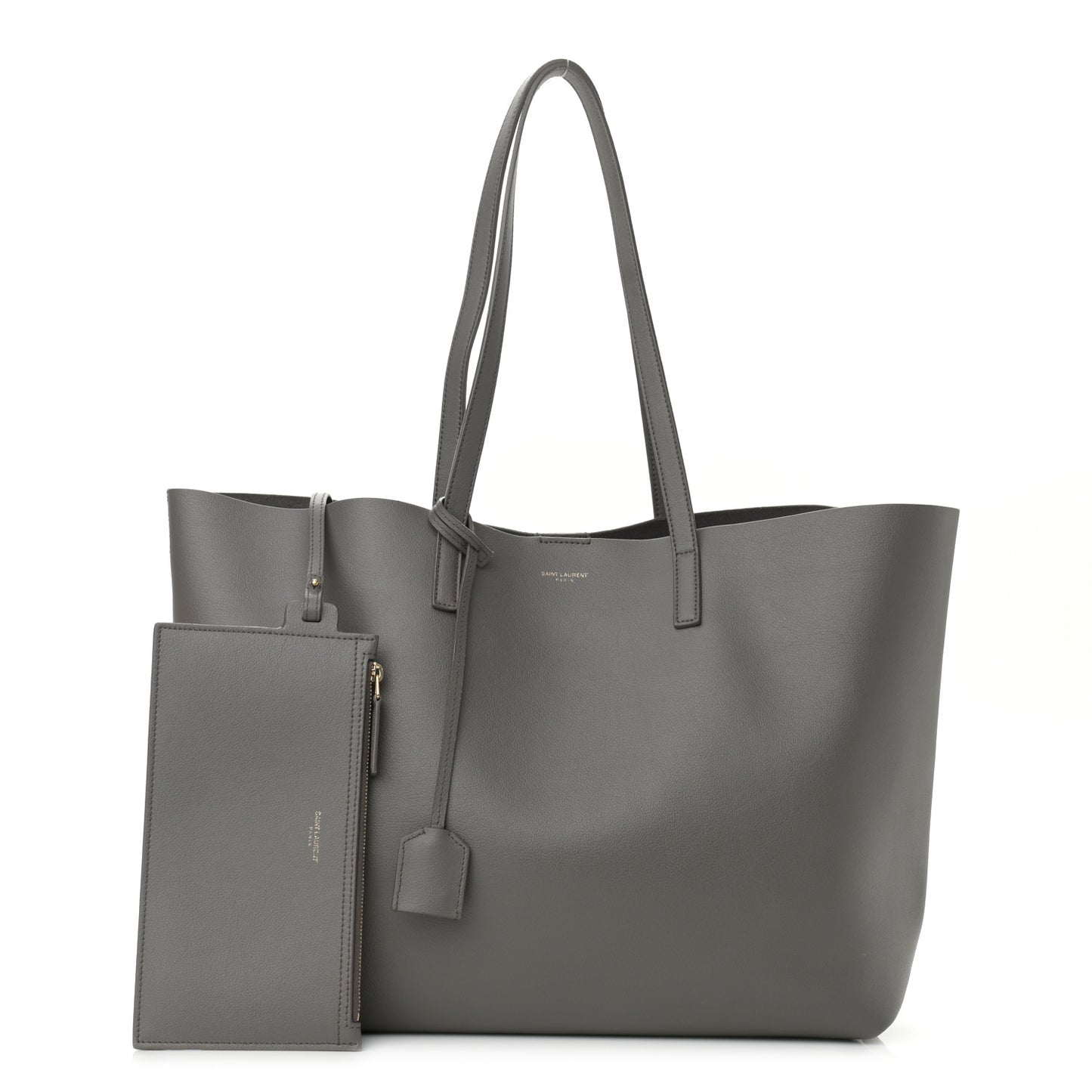Calfskin Large Shopping Tote Fog