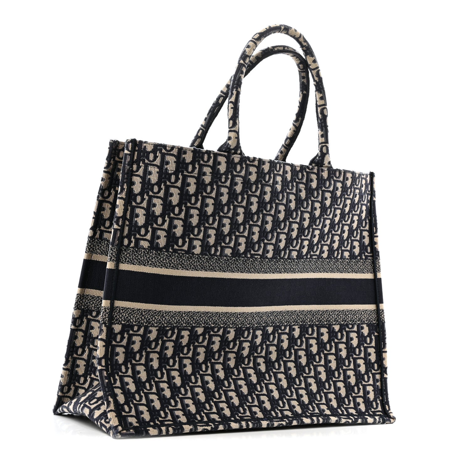 Oblique Large Book Tote Blue Multicolor