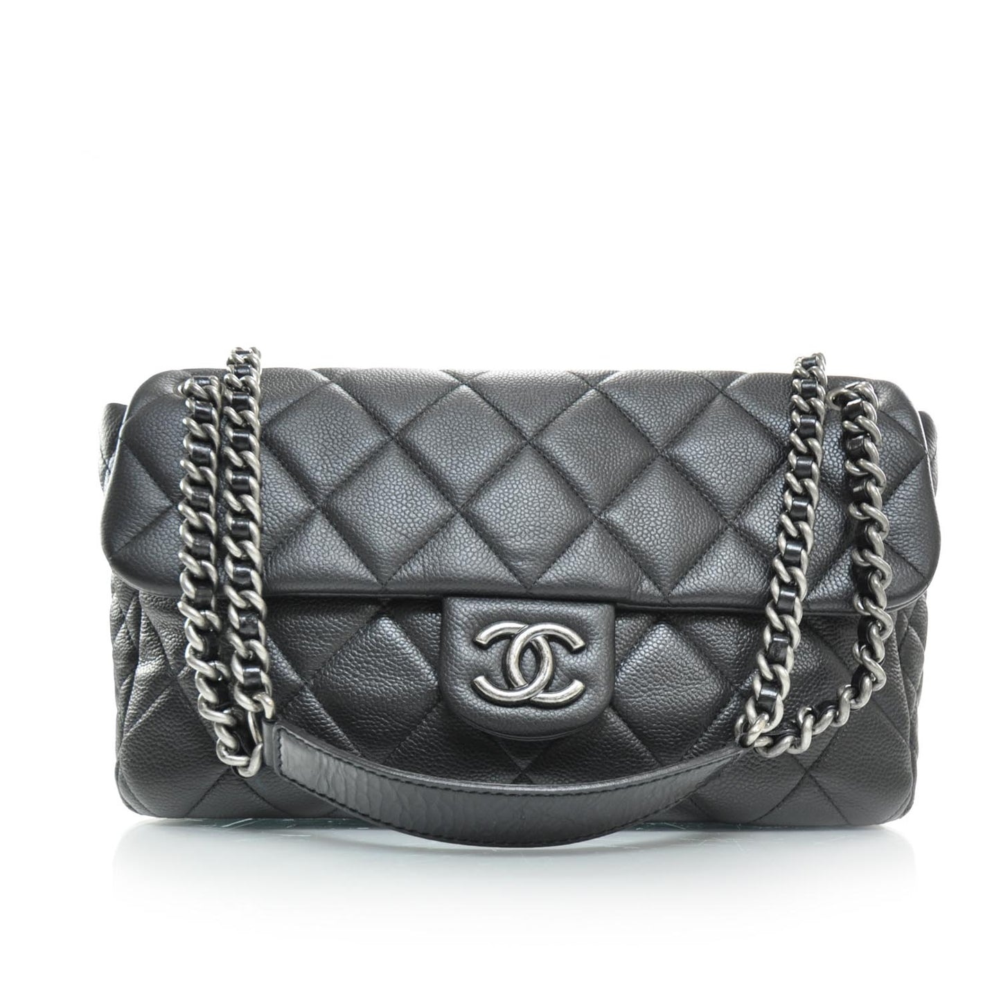 Caviar Quilted Flap Bag Black