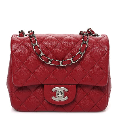 Chanel Caviar Quilted Mini Square Flap Red 1 of 10