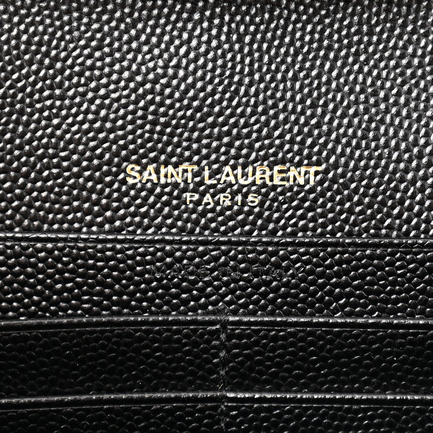Grain De Poudre Matelasse Chevron Monogram Chain Wallet Black