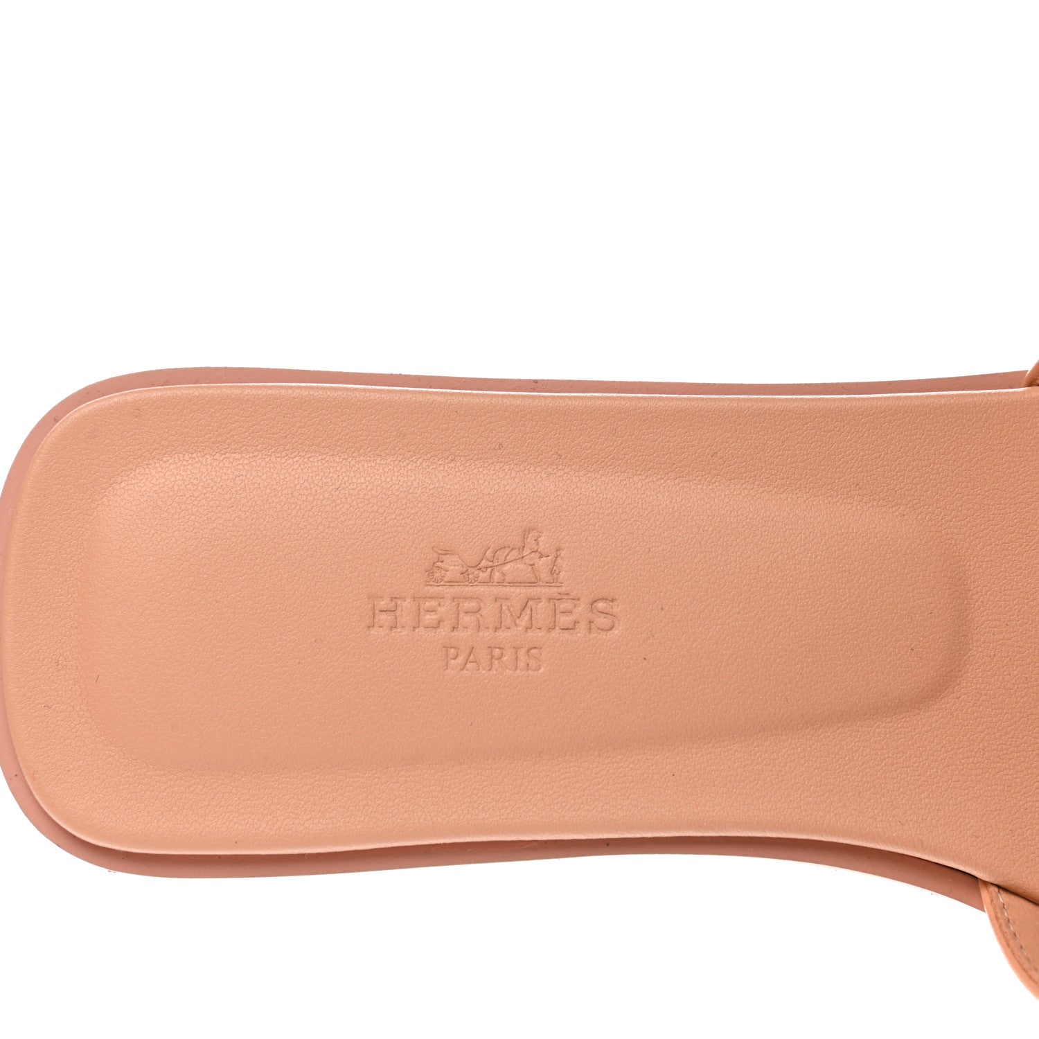 Hermes Box Calfskin Oran Sandals 37.5 Granit Rose 7 of 9