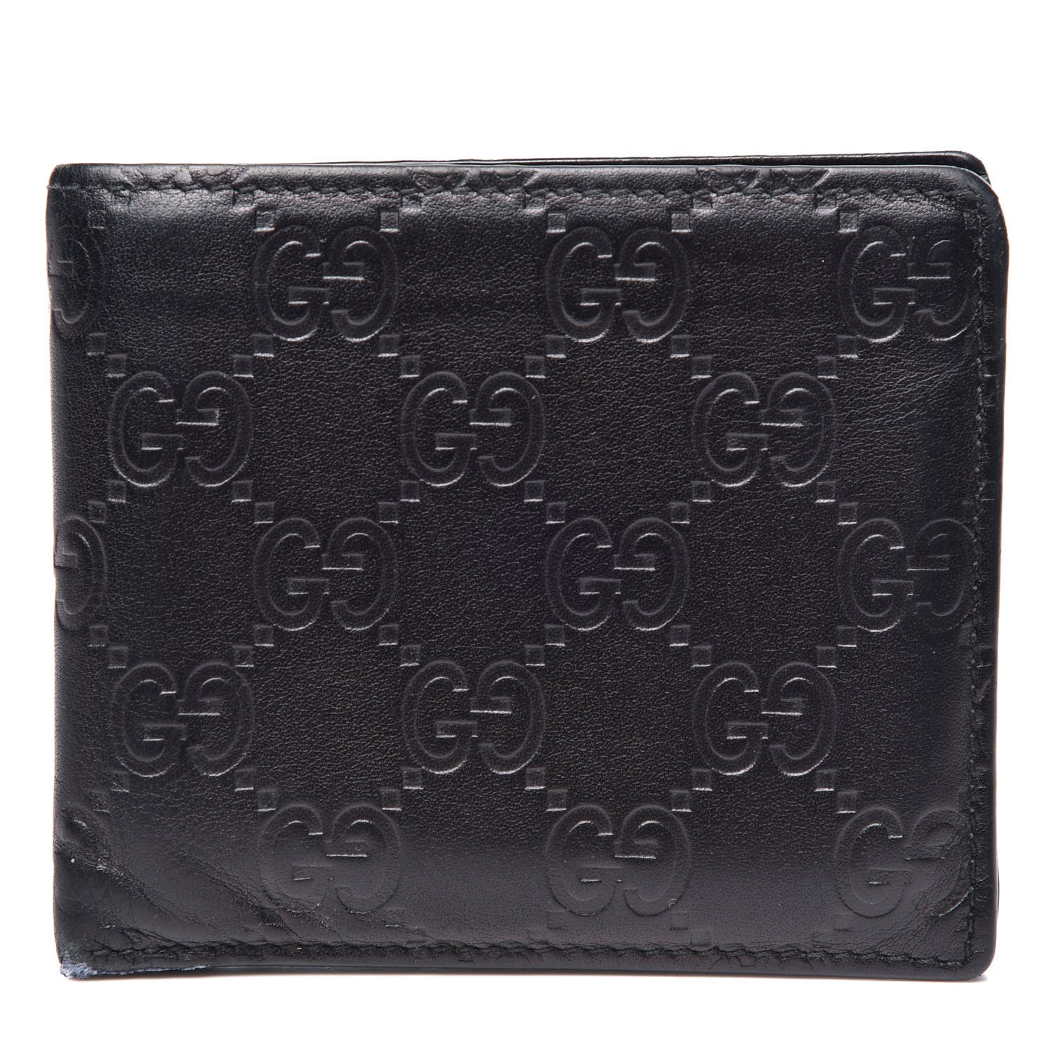 Gucci Guccissima Avel Bi-Fold Wallet Black 1 of 8