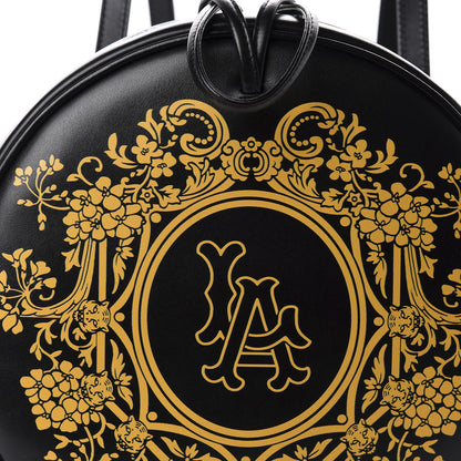 Gucci Calfskin LA Round Backpack Black Gold 10 of 10