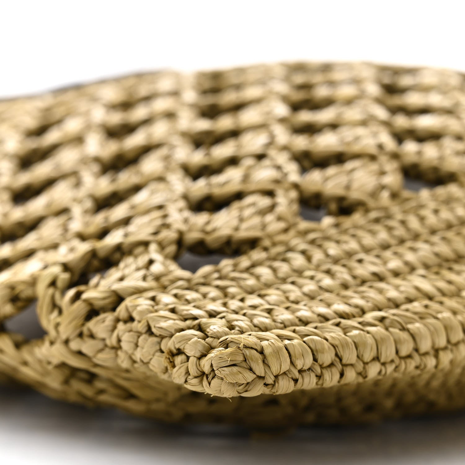 Prada Yarn Raffia Effect Embroidered Logo Tote Oliva 8 of 10