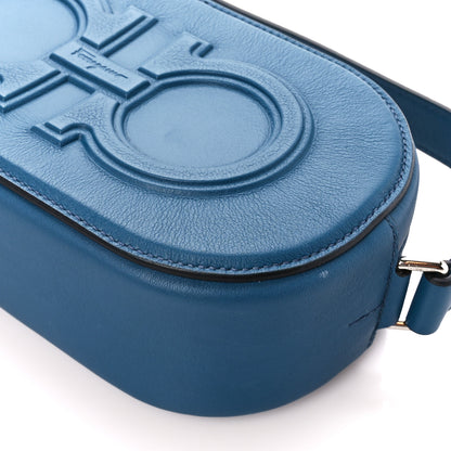 Salvatore Ferragamo Calfskin Double Gancio Crossbody Bag Denim 9 of 10