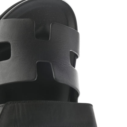 Hermes Calfskin Womens Chypre Sandals 39 Black 11 of 15