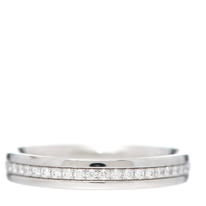 Tiffany 18K White Gold Diamond Metro Wedding Band Ring 50 5.5 1 of 6