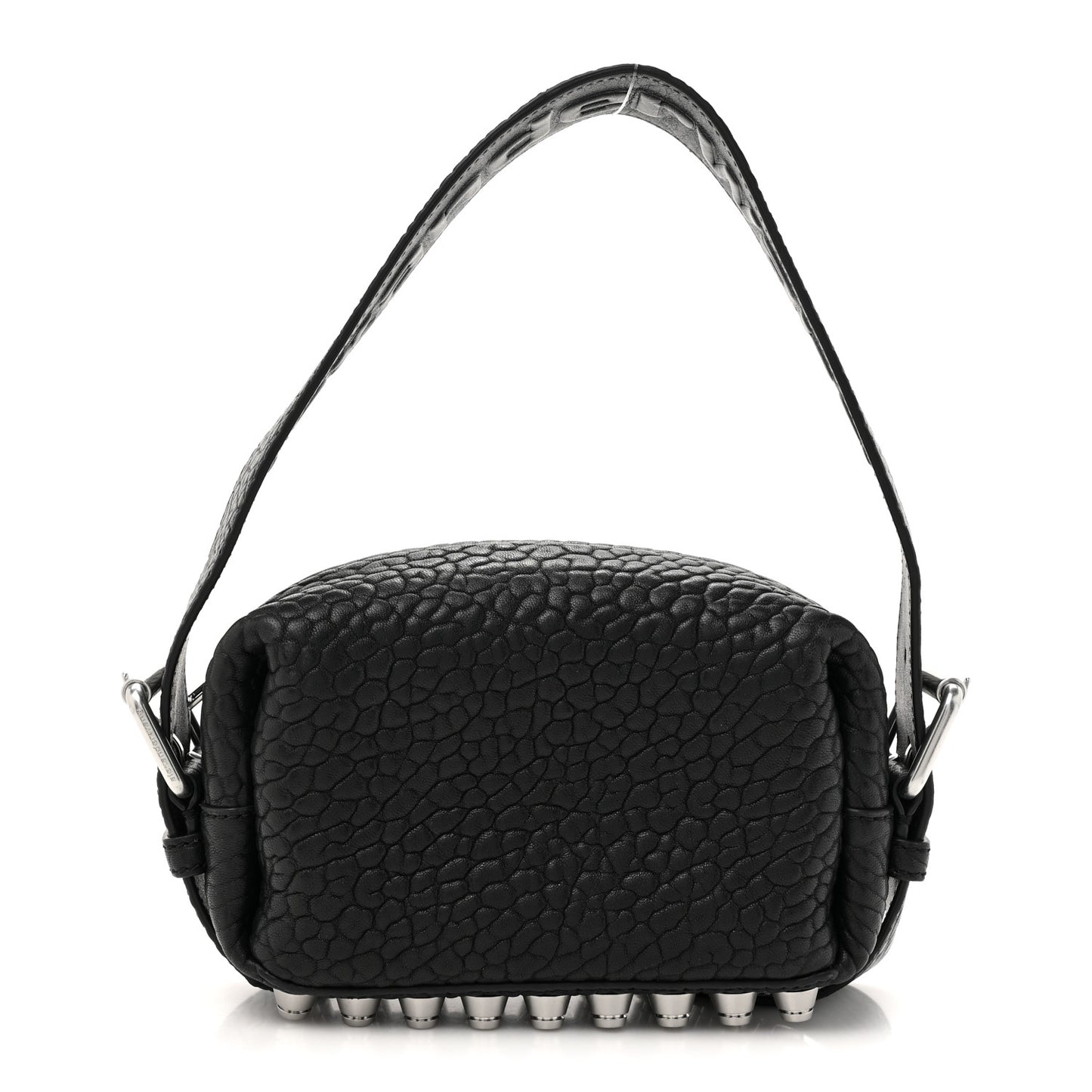 Pebbled Lambskin Small Ricco Shoulder Bag Black