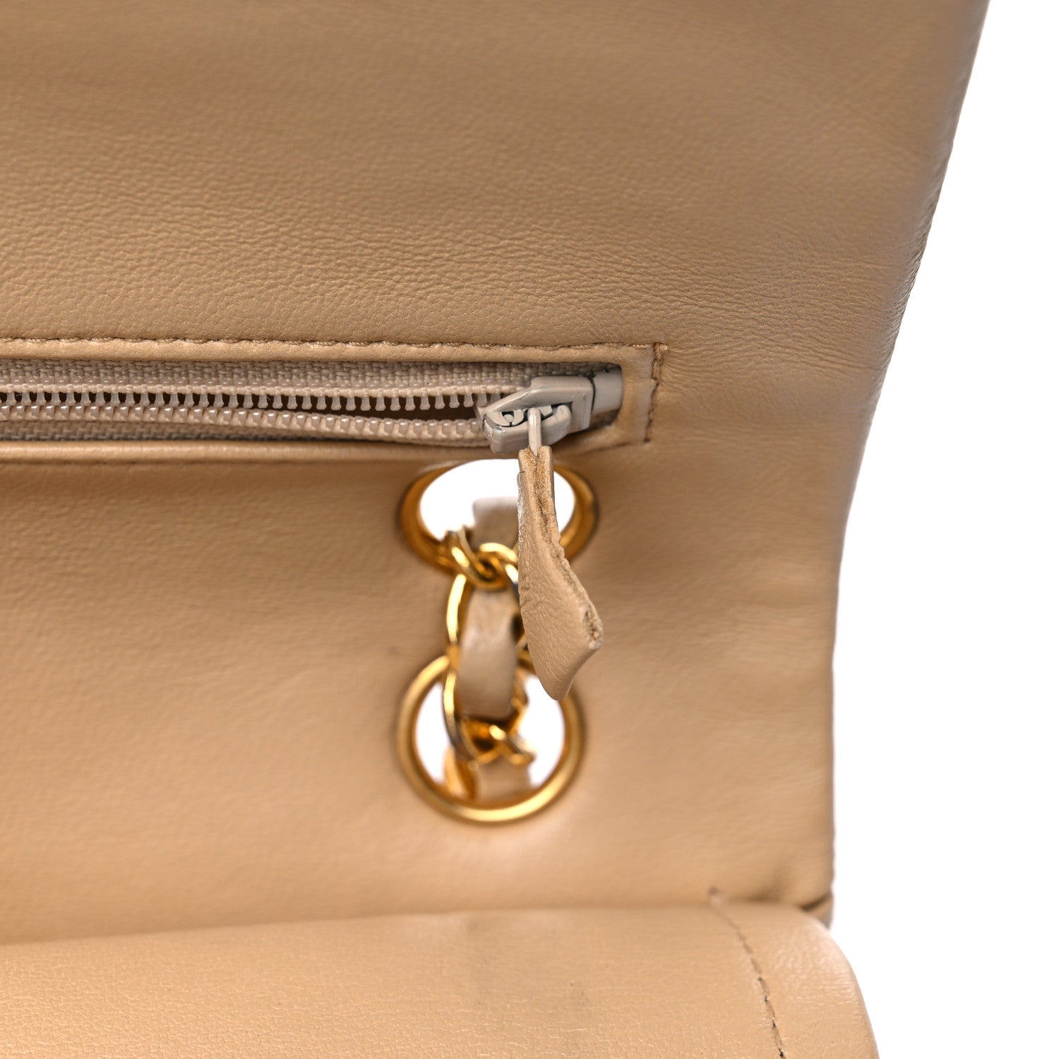 Chanel Lambskin Quilted Small Double Flap Beige 16 of 23