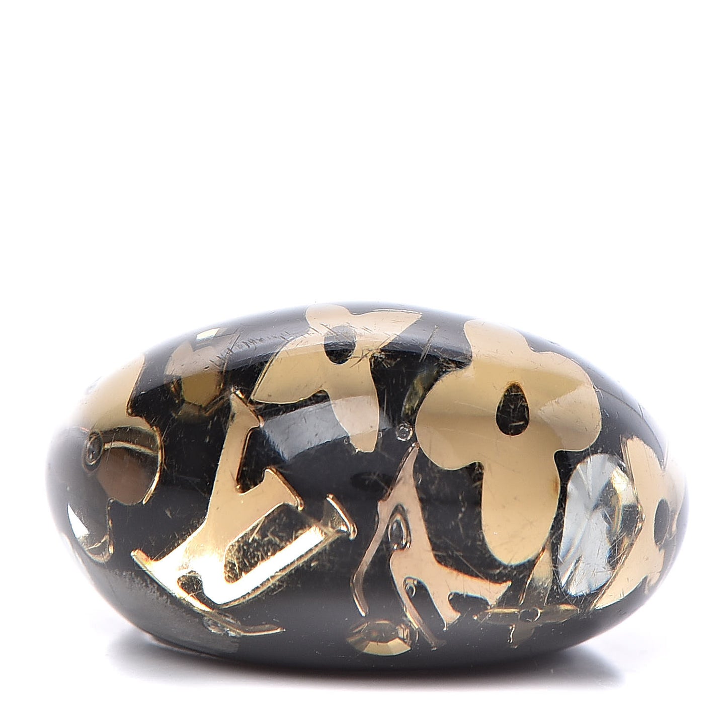 Resin Swarovski Crystal Inclusion Ring M Black