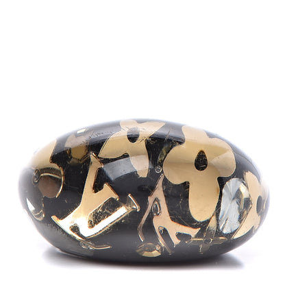 Louis Vuitton Resin Swarovski Crystal Inclusion Ring M Black 1 of 5