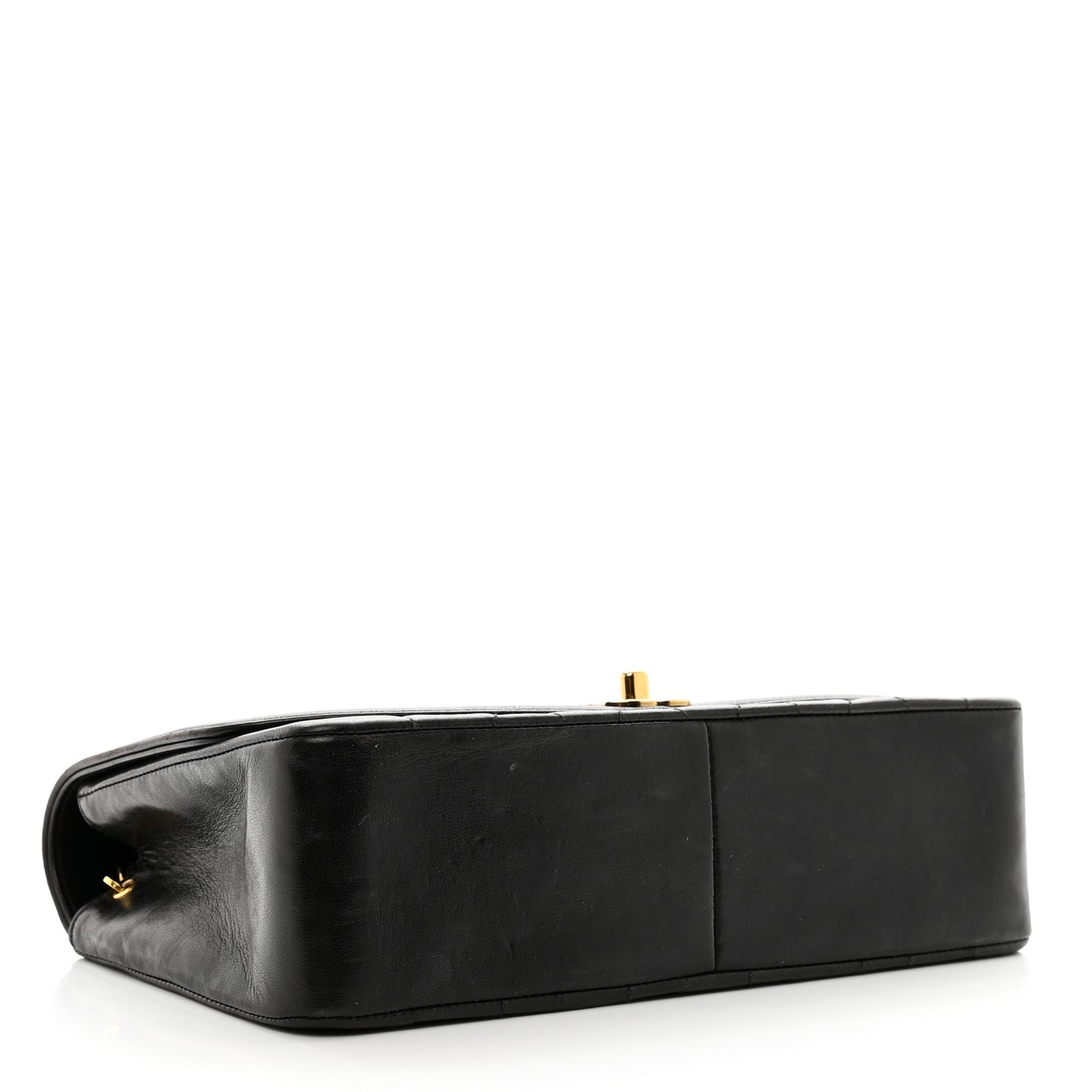 Lambskin Quilted Medium Single Flap Black